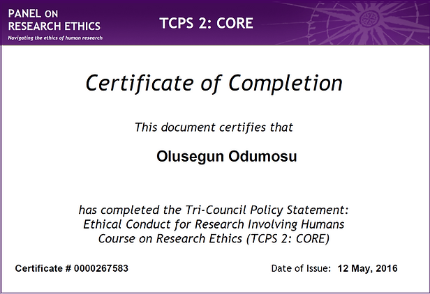 TCPS 2: Core - Research Ethics